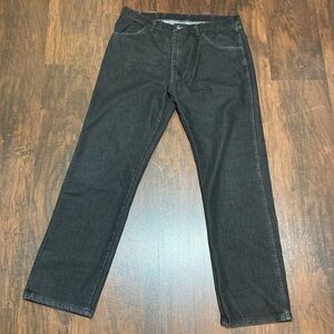 WRANGLER JEANS black denims regular fit 36/32 EUC